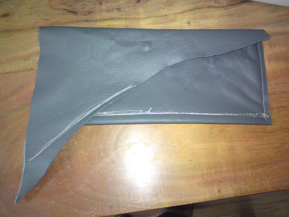 80s inspired distressed clutch bag